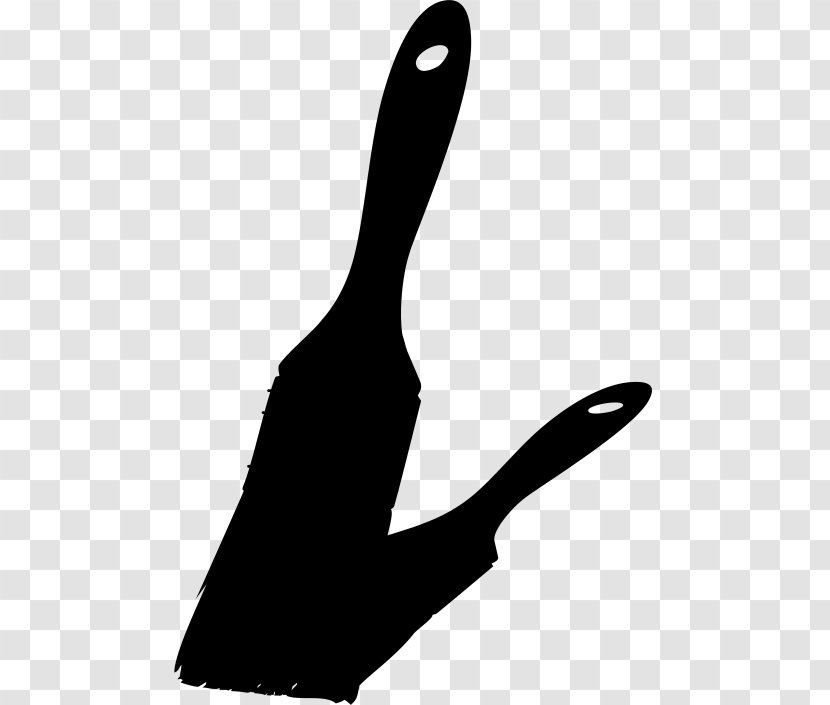 Clip Art Finger Line Silhouette Black M - Gesture Transparent PNG