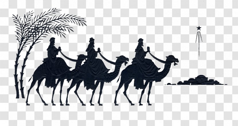 Silhouette Biblical Magi Christmas Day Image Transparent PNG