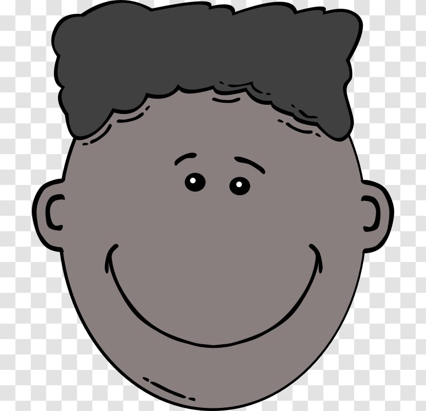 Smiley Face Clip Art - Black Cartoon Faces Transparent PNG