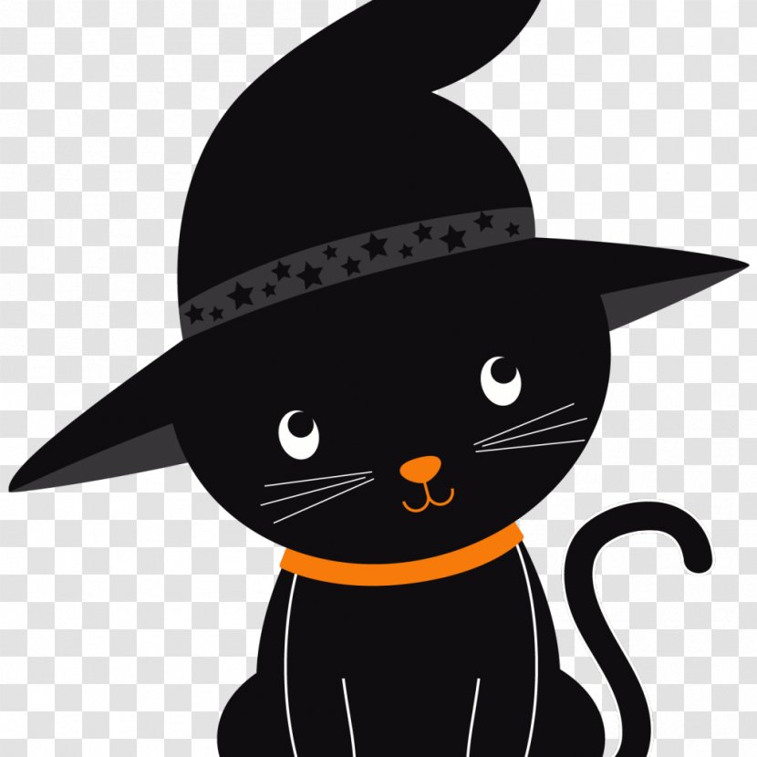 Black Cat Kitten Clip Art Halloween - Small To Medium Sized Cats Transparent PNG