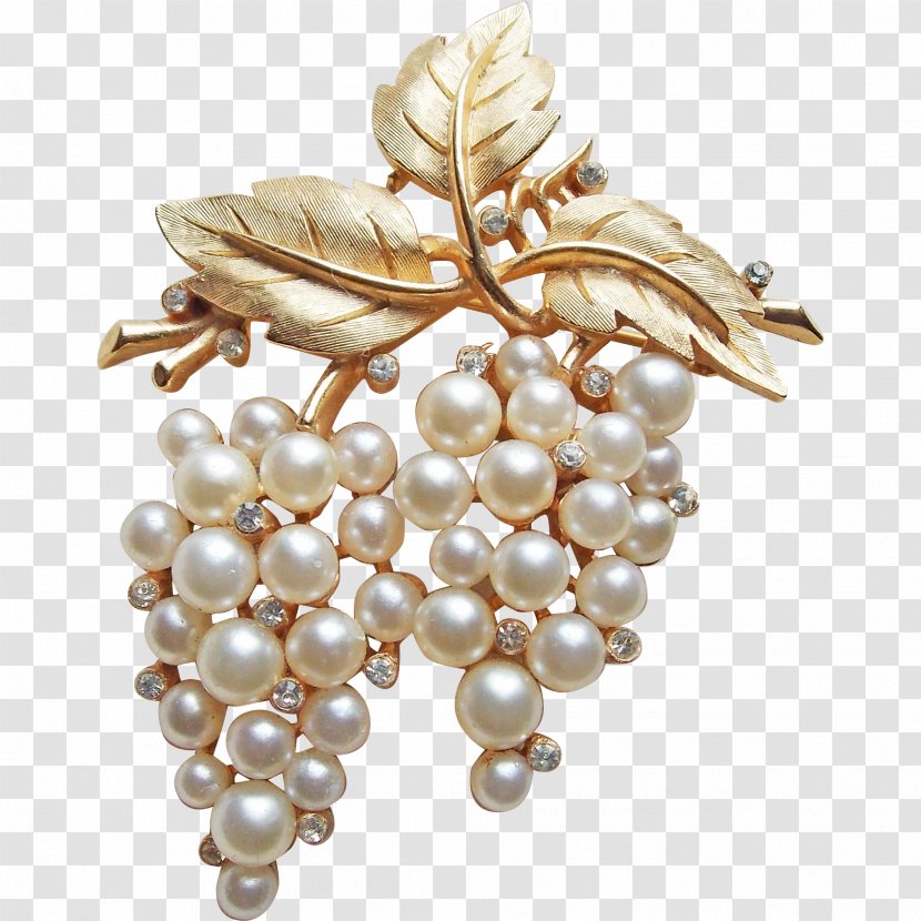 Pearl Earring Brooch Jewellery Costume Jewelry - Emerald Transparent PNG