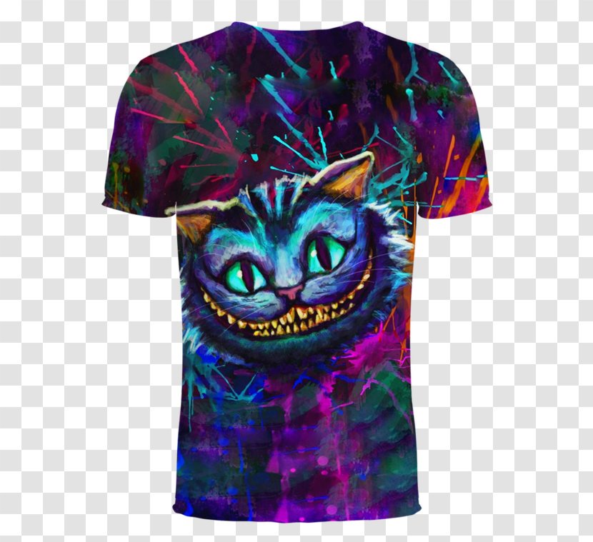 Cheshire Cat Hoodie Drawing Alice In Wonderland - Sweater Transparent PNG
