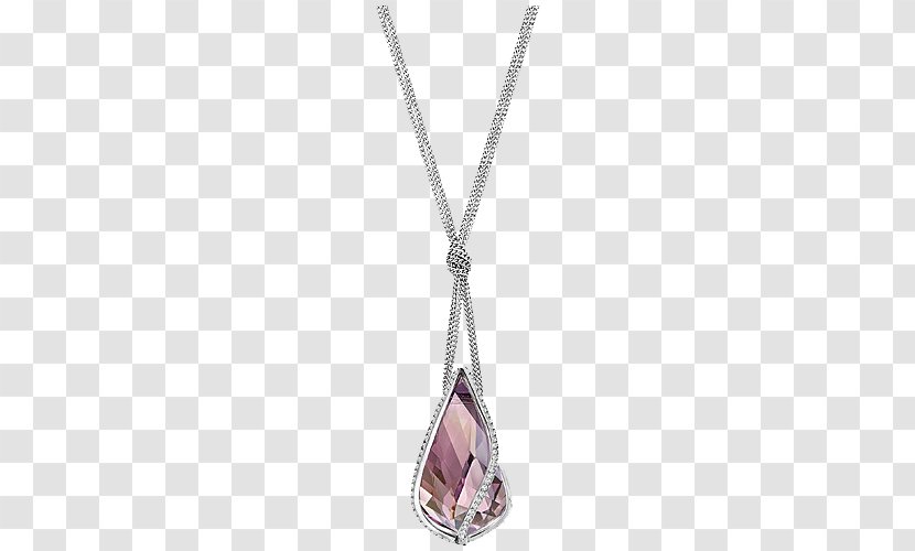 Amethyst Pendant Necklace Purple Crystal - Gemstone - Swarovski Jewelry Brown For Women Transparent PNG