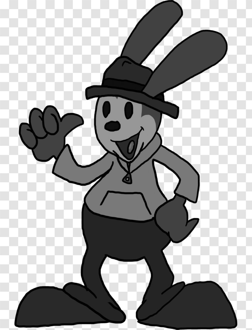 Mammal Character Finger Clip Art - Black And White - Hat Transparent PNG