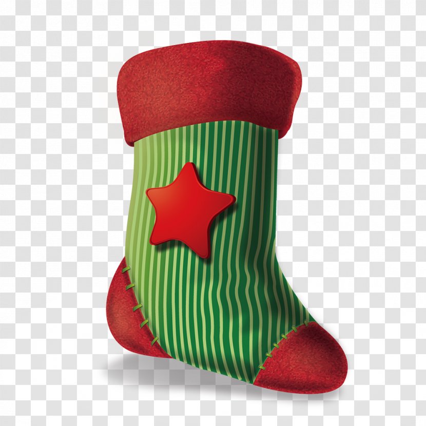 Christmas Stocking Santa Claus Clip Art - Shoe - Socks Transparent PNG