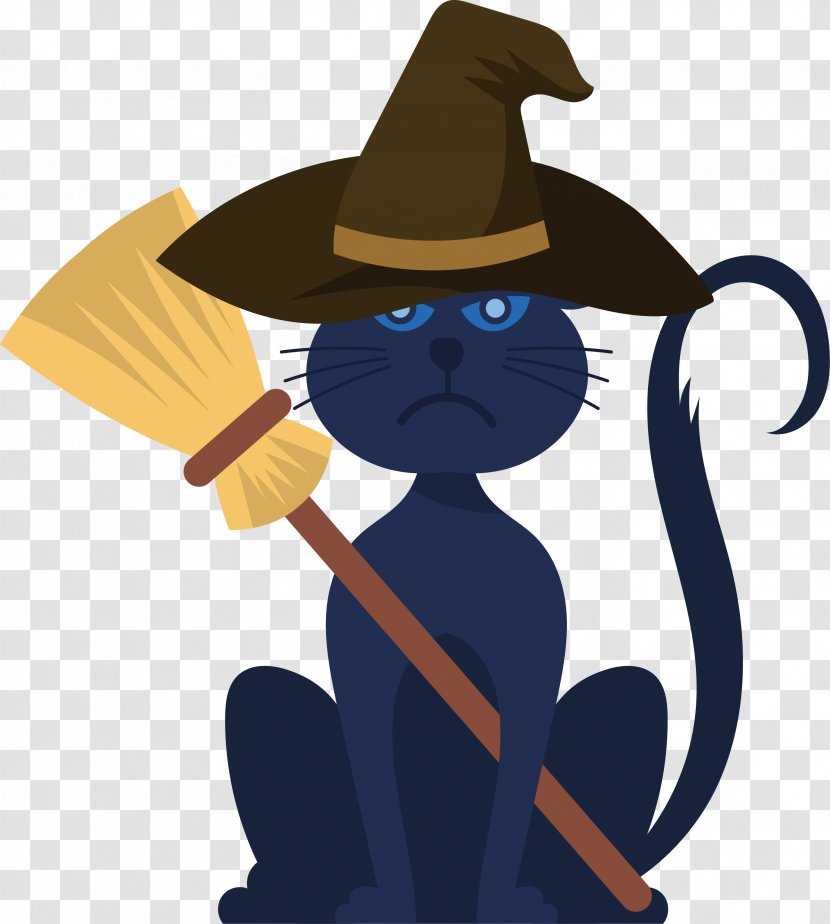 Black Cat Hello Kitty Boszorkxe1ny - Vertebrate - Magic Witch Transparent PNG