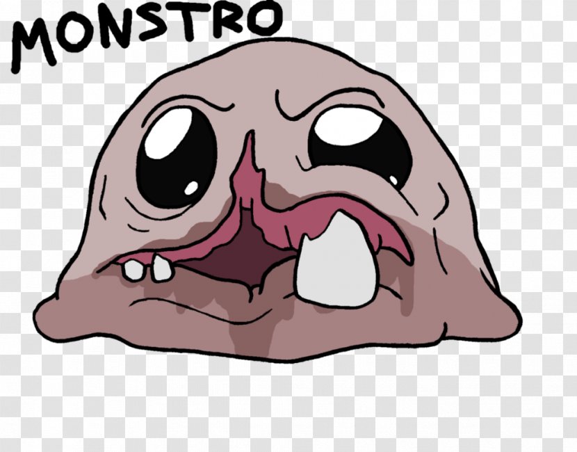 The Binding Of Isaac Art Snout Monster - Heart - Monstro Transparent PNG