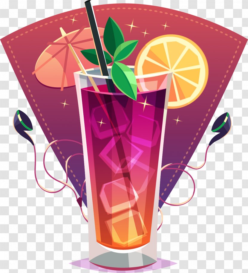 Cocktail Poster Summer - Orange Drink - A Glass Of Juice Transparent PNG