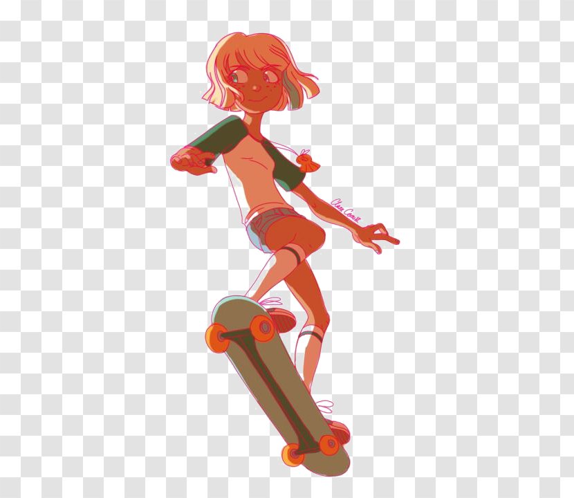 Cartoon Drawing Animation - Frame - Skateboard Transparent PNG