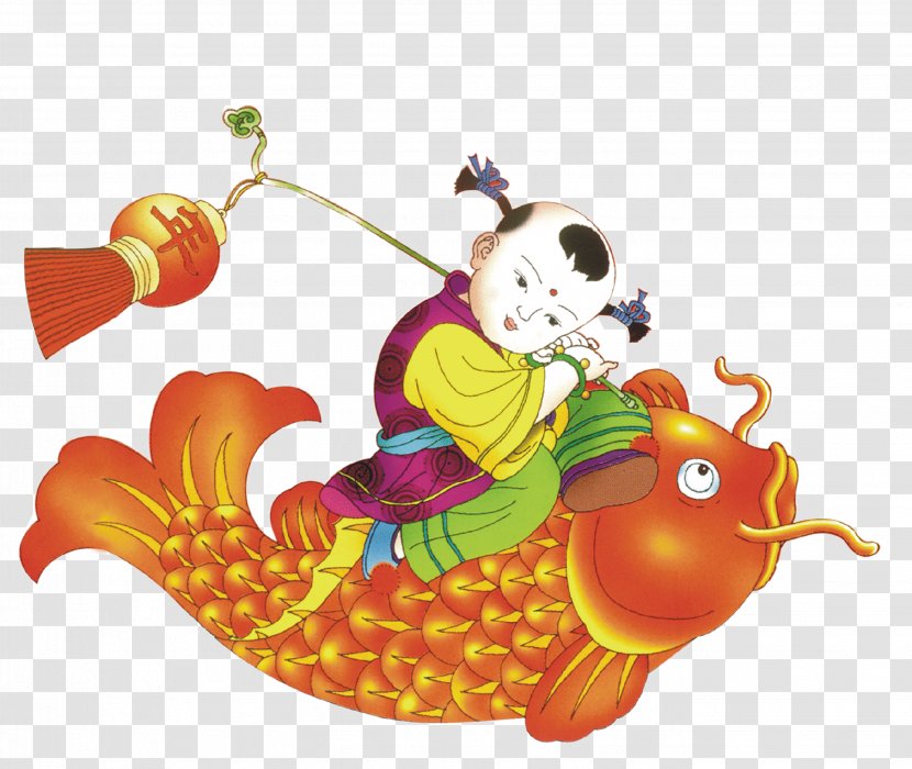 Tangyuan Lantern Festival Traditional Chinese Holidays New Year Happiness - Child Element Carp Fish Every Transparent PNG