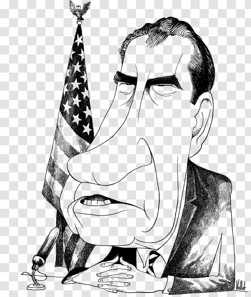 Watergate Scandal President Of The United States War On Drugs Caricature - Neck Transparent PNG