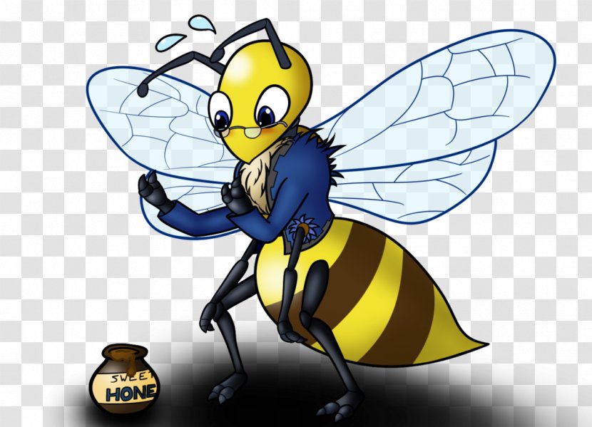 Honey Bee Insect Character Pollinator - Fly Transparent PNG