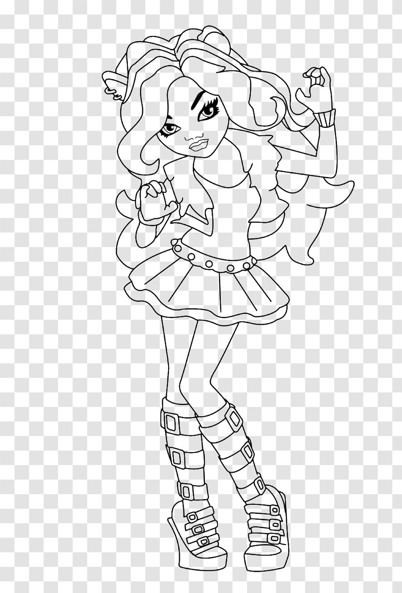 Coloring Book Monster High Clawdeen Wolf Doll Illustration Zentangle - Character - Pages Online Transparent PNG