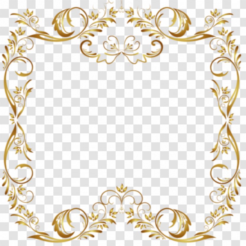 Frame Clip Art - Royaltyfree - Gold Border Transparent PNG