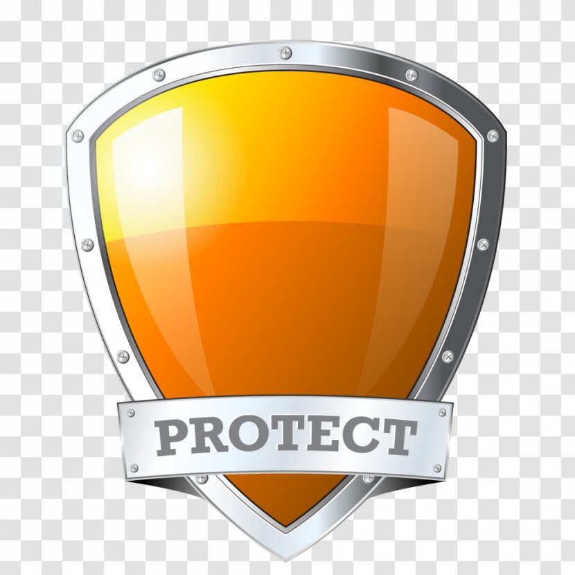 Garage Door Temperature Control Industry Icon - Orange - Shield Transparent PNG