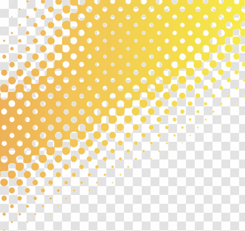 Textile Printing Halftone - Polka Dot - Yellow Gradient Background Size