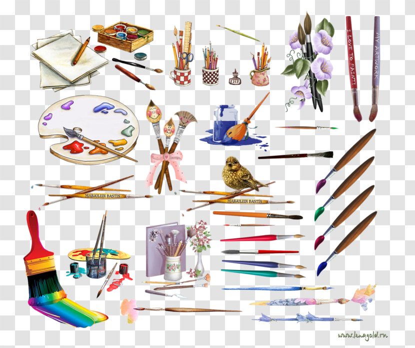 Watercolor Painting Drawing Tool Clip Art - Table - Tools Transparent PNG