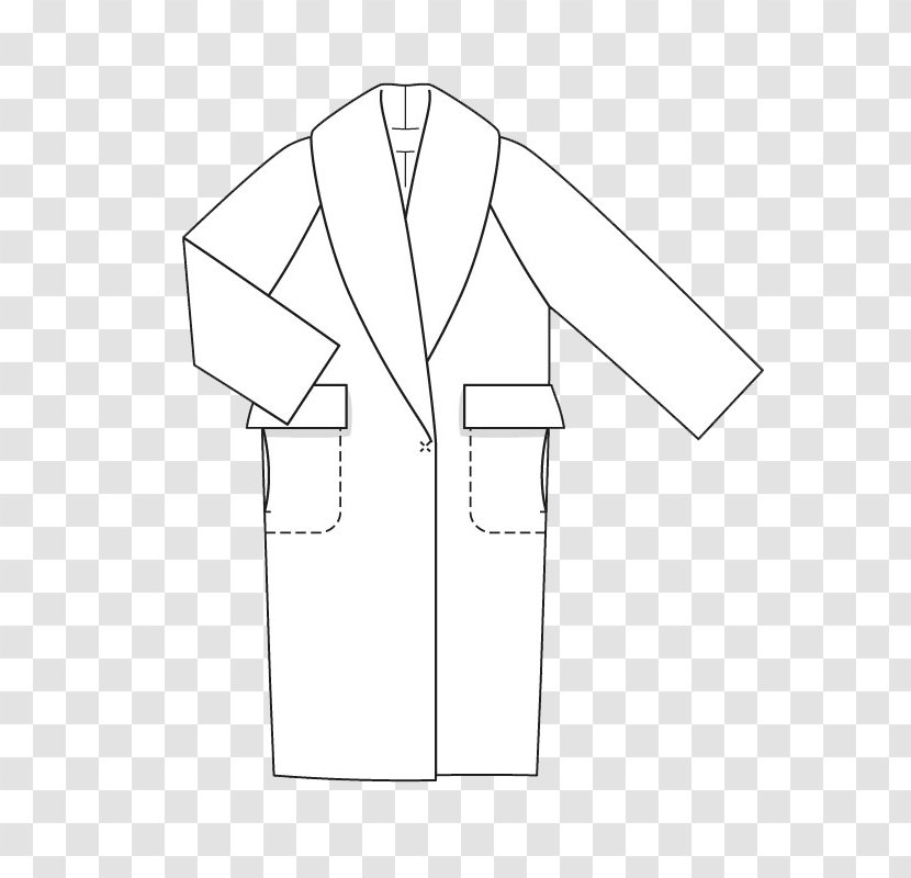 Sleeve Collar Coat Burda Style Pattern - Jacket Transparent PNG