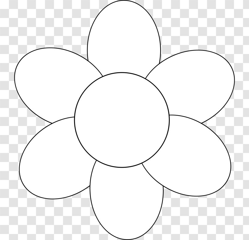 White Circle Area Angle Pattern - Oval - Blank Flower Cliparts Transparent PNG