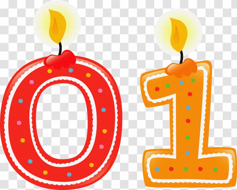 Number Birthday Candle Clip Art - Area - No. 1 Transparent PNG