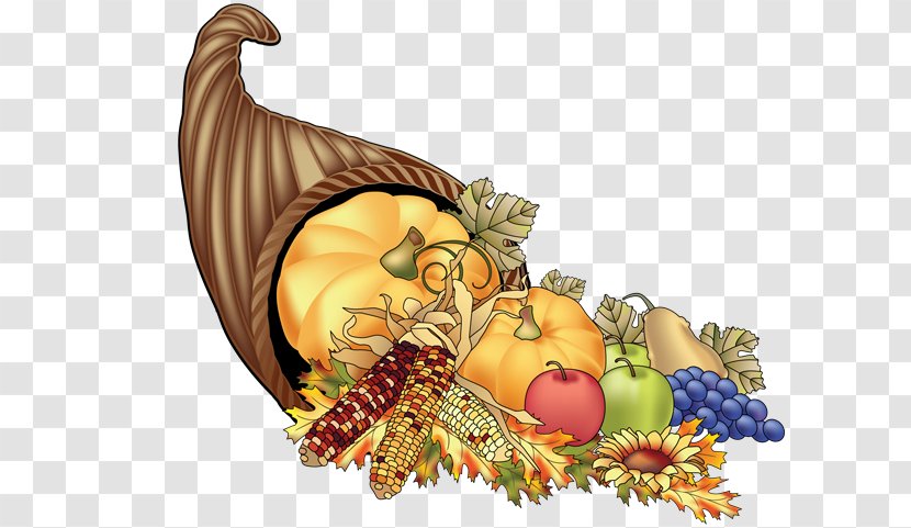 Clip Art Openclipart Thanksgiving Day Cornucopia Image - Calabaza - Food And Transparent PNG