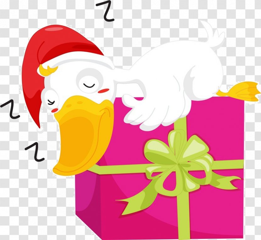 Duck Royalty-free Stock Photography Illustration - Bird - Cartoon Gift Box Transparent PNG