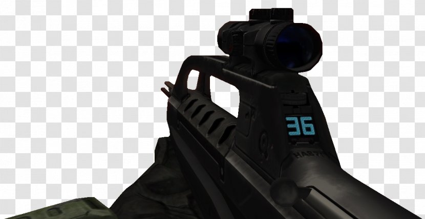 Halo 2 Firearm Modern Combat 4: Zero Hour Weapon Xbox 360 - Cartoon - Assault Riffle Transparent PNG