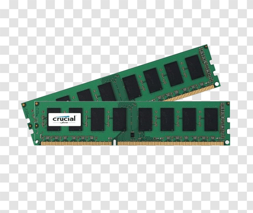 DDR3 SDRAM DIMM Crucial Registered Memory - Microcontroller - Tv Tuner Card Transparent PNG