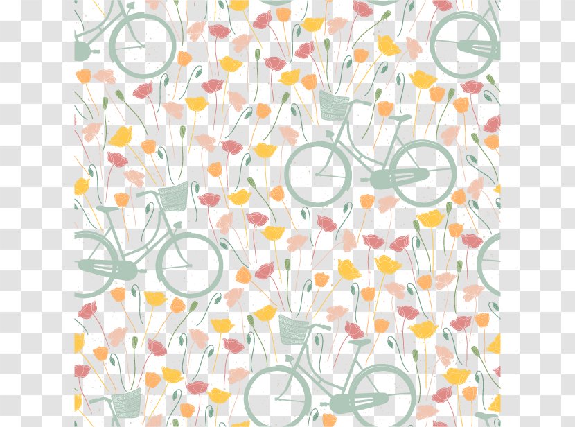 Bicycle IPhone 5 Pattern - Yellow - Vector Bike Transparent PNG