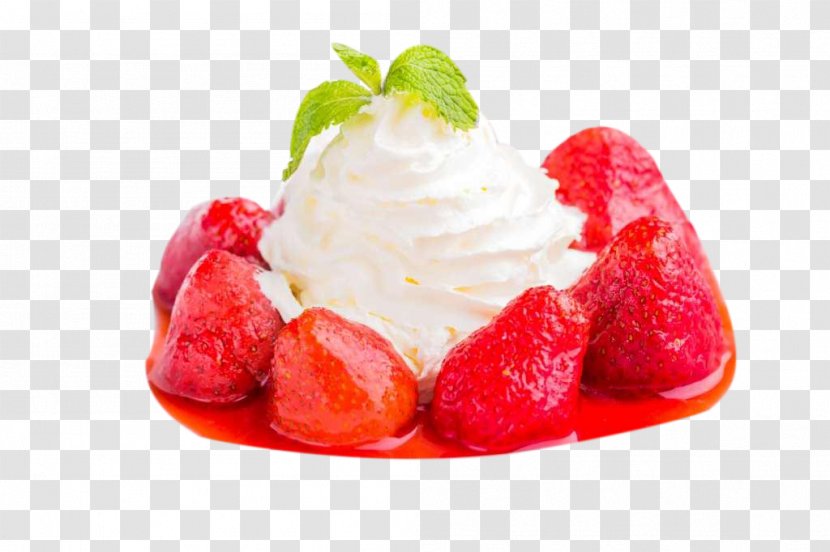 Ice Cream Strawberry Aedmaasikas Fruit - Delicious Jam Transparent PNG