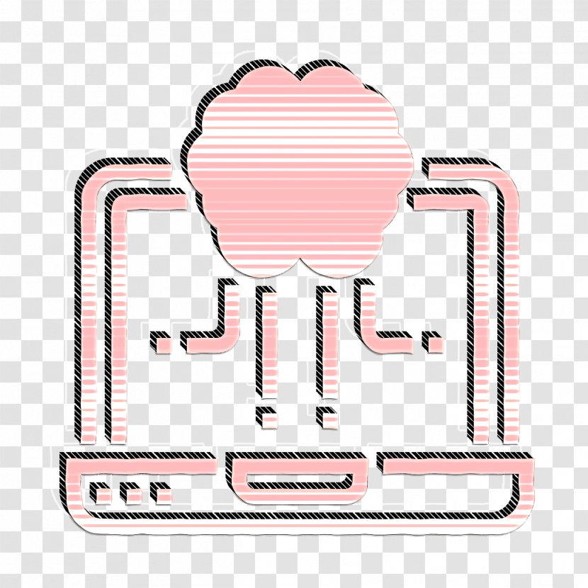 Artificial Intelligence Icon - Pink - Text Transparent PNG