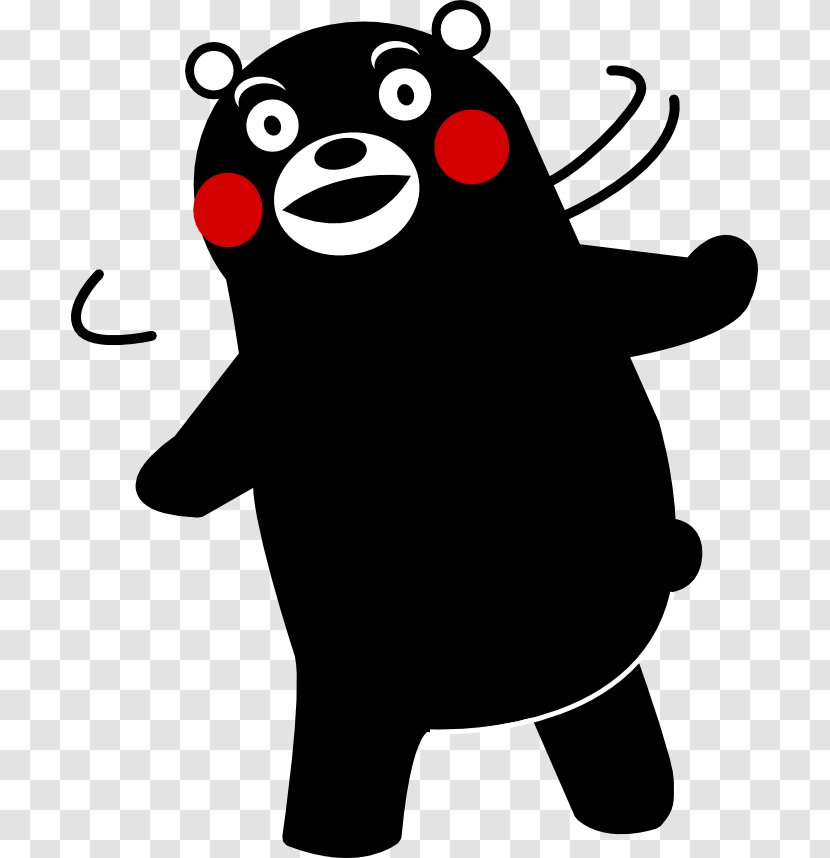 Kumamon Square Bear No Character - Black And White Transparent PNG