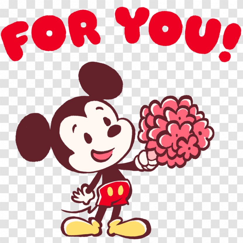 Valentine's Day Mickey Mouse Minnie The Walt Disney Company Clip Art - Heart - Happy Valentines Transparent PNG