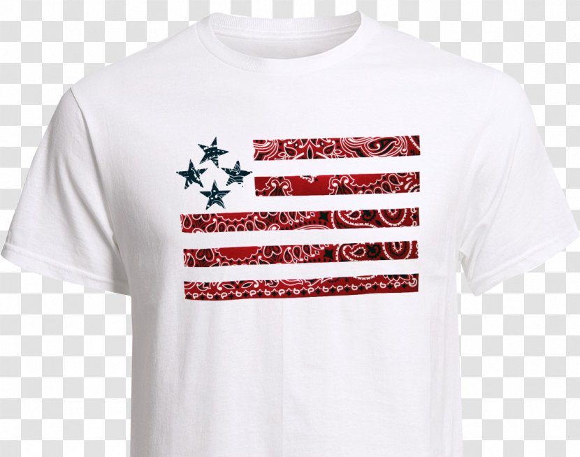 T-shirt Sleeve Bluza Font - American Flag Tshirt Transparent PNG