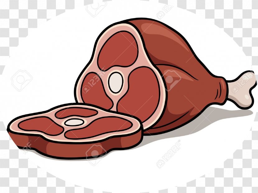 White Meat Raw Beef Clip Art - Heart Transparent PNG