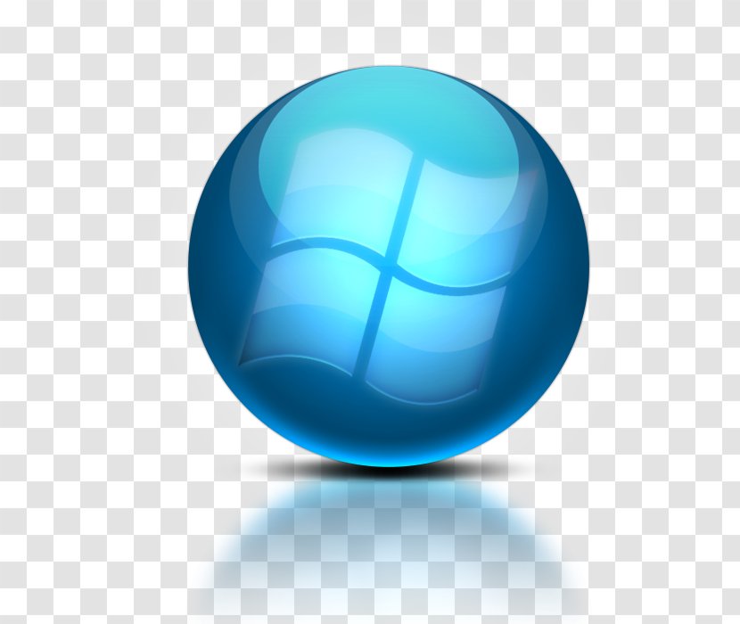 Blue Button Microsoft Windows - Aqua Transparent PNG