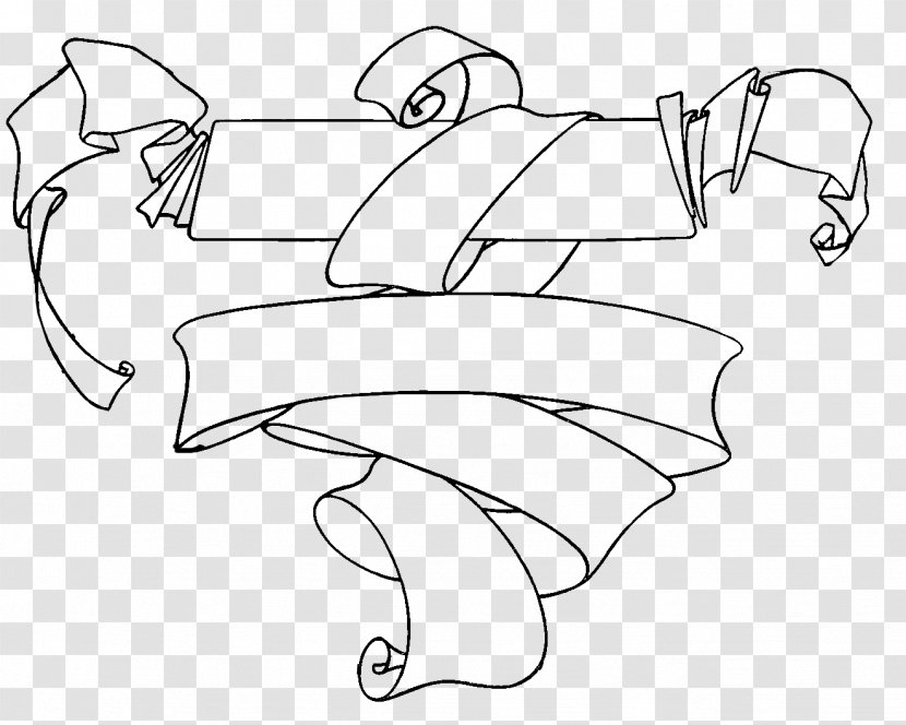 Drawing Line Art Clip - Tree - Retro Banner Transparent PNG