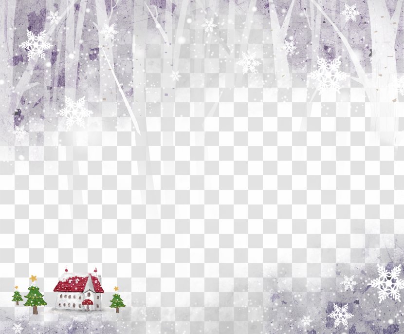 Winter Illustration - Purple - Dream Snow Transparent PNG