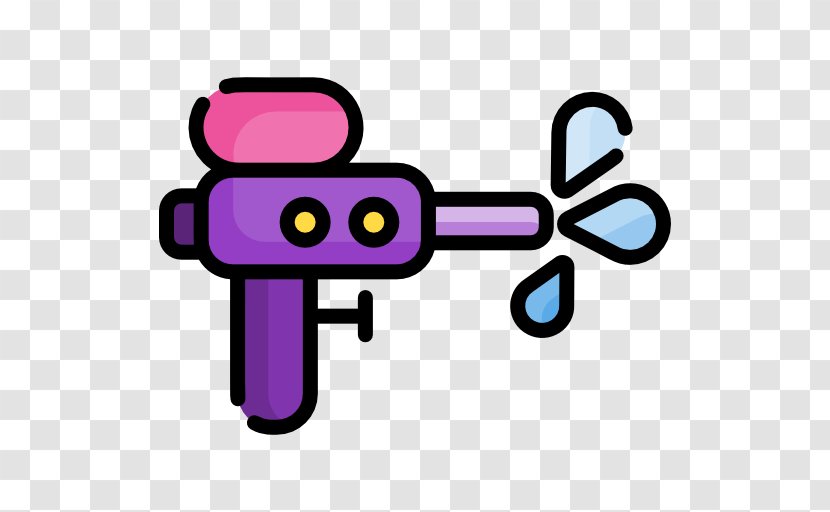 Clip Art Product Design Cartoon Line - Purple - Watergun Icon Transparent PNG