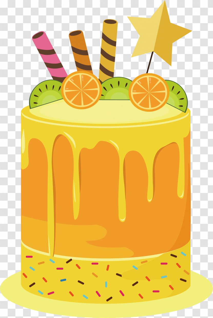 Fruitcake Shortcake Birthday Cake Torte Orange - Summer Fruit Transparent PNG