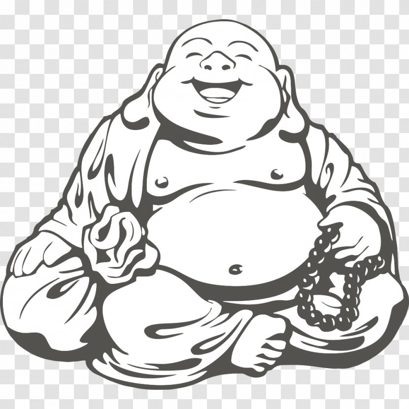 Sticker Wall Decal Buddhism Budai - Cartoon - Buddha Transparent PNG