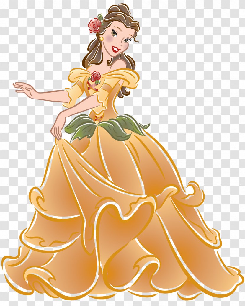 Belle Beast Princess Jasmine Cinderella Ariel - Beauty And The Enchanted Christmas Transparent PNG