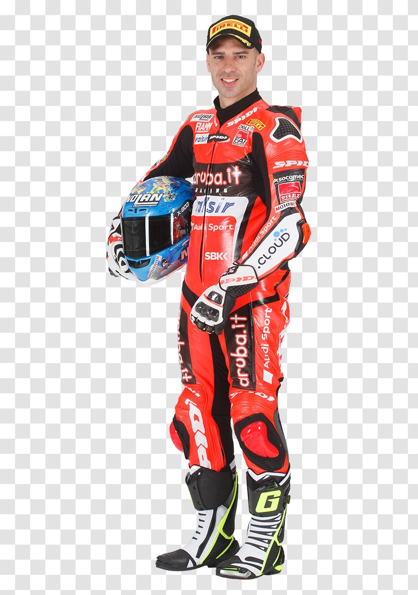 Marco Melandri FIM Superbike World Championship Ducati 1199 Ravenna - Bicycle Helmet Transparent PNG