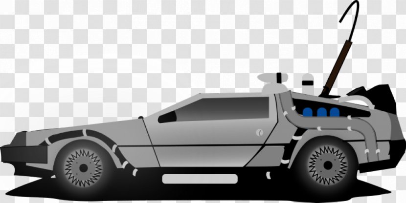 Marty McFly DeLorean DMC-12 Back To The Future Time Machine Clip Art - Classic Car - Vector Transparent PNG