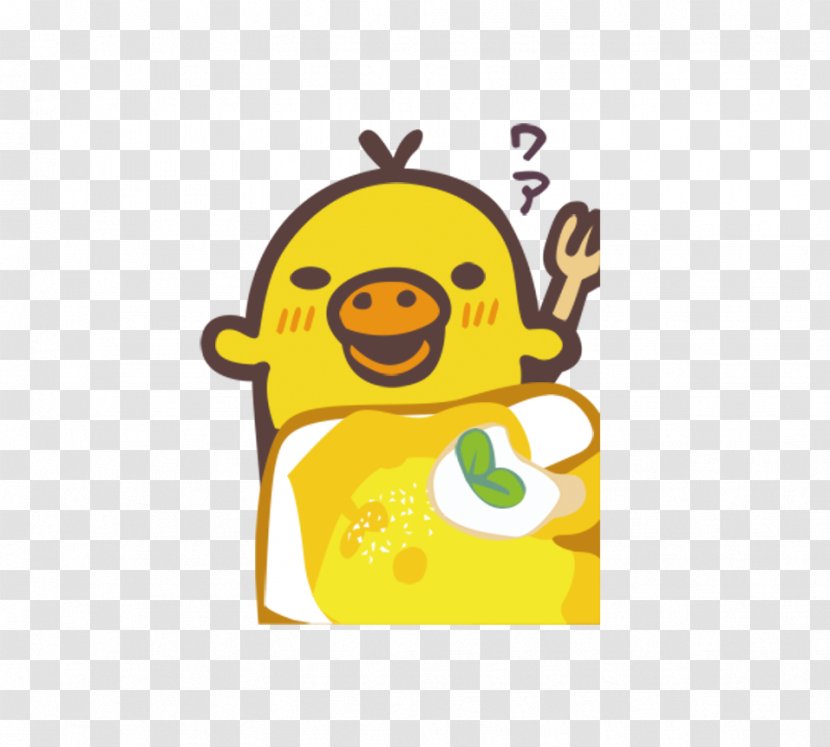 Rilakkuma Sticker Imagineer Kavaii San-X - Yellow - Cute Little Duck Transparent PNG