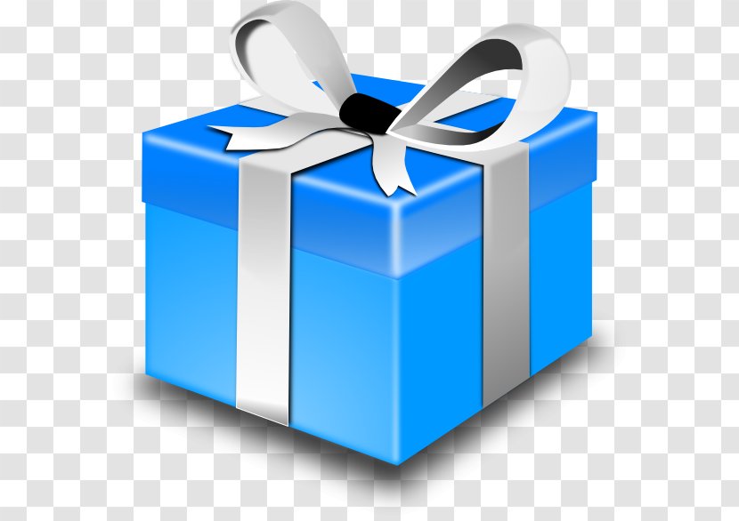 Christmas Gift Clip Art - Blue Box Transparent PNG