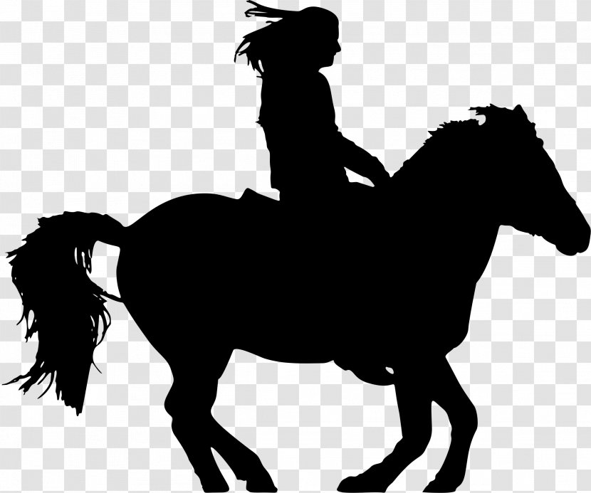 Horse&Rider Equestrian Silhouette Clip Art - Livestock - Rider Transparent PNG