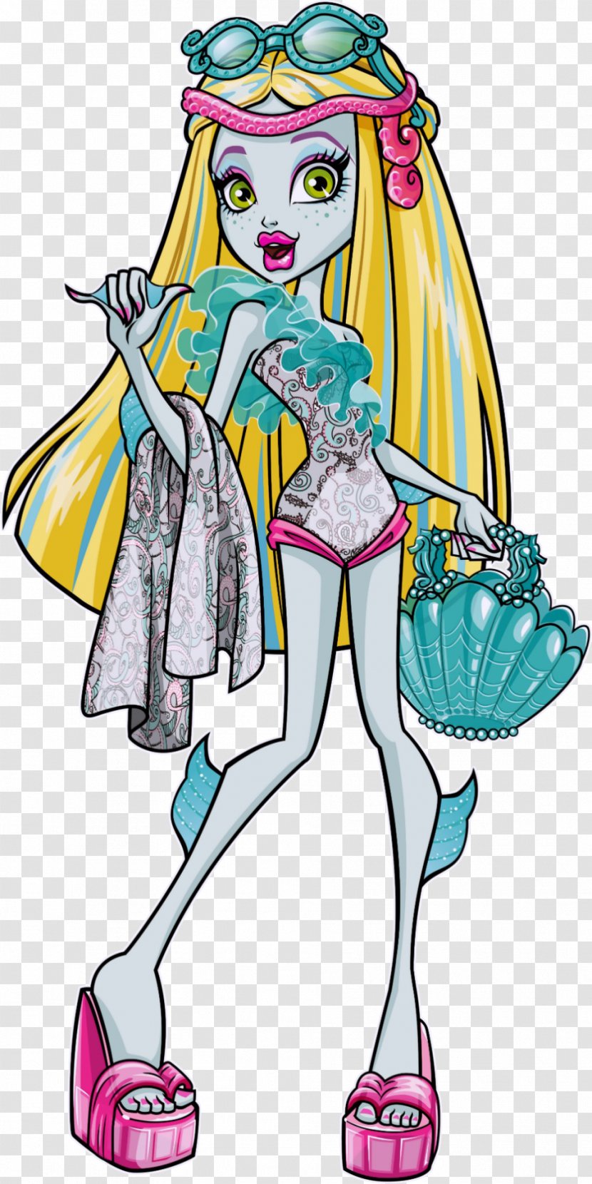 Lagoona Blue Monster High Frankie Stein Clip Art - Mythical Creature Transparent PNG