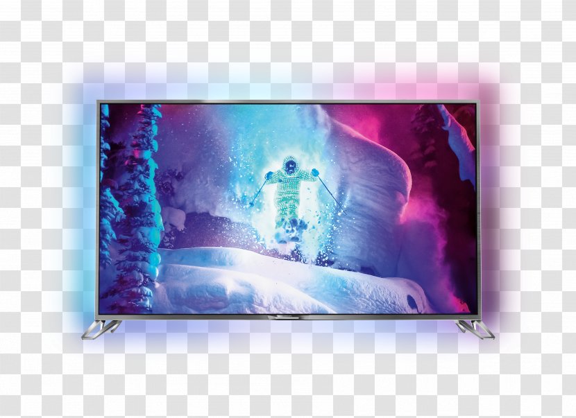 Philips Ultra-high-definition Television Android Ambilight - Display Device Transparent PNG