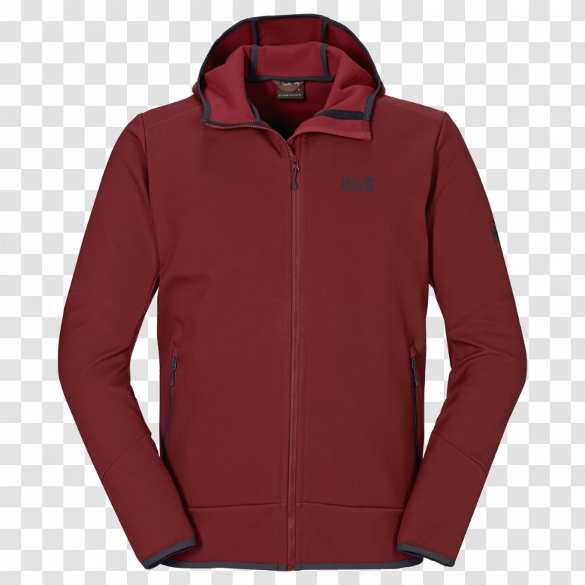 Hoodie Polar Fleece Softshell Jacket Maroon - Outerwear Transparent PNG